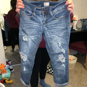 High waisted size 7 blue jeans